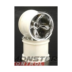 Traxxas Front Wheel Chrome Nitro Rustler (2)