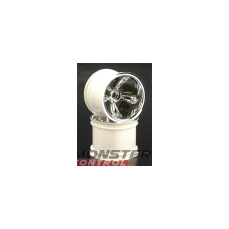 Traxxas Front Wheel Chrome Nitro Rustler (2)