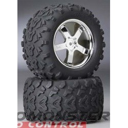 Traxxas Mounted T-MAX Tires & Wheels (2)