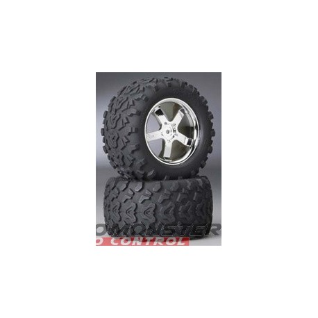 Traxxas Mounted T-MAX Tires & Wheels (2)