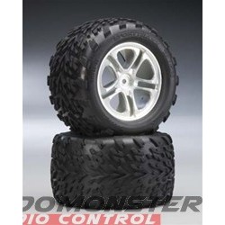 Traxxas Two Tires/Wheels 3.8 Maxx/Revo