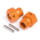 HPI Wheel Hex Hub 24x27mm Orange Baja (2)