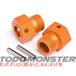 HPI Wheel Hex Hub 24x27mm Orange Baja (2)