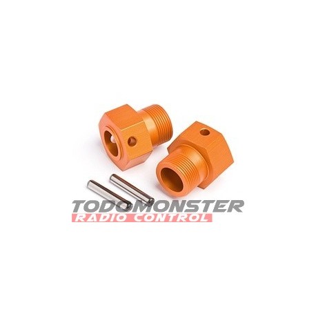 HPI Wheel Hex Hub 24x27mm Orange Baja (2)