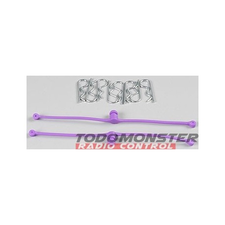 Dubro Body Klip Retainers Purple (2)