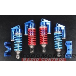 Integy MSR6 Piggyback Shock Set (4) Revo Blue Alum