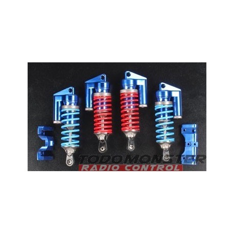 Integy MSR6 Piggyback Shock Set (4) Revo Blue Alum