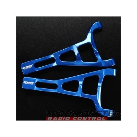 Integy Alloy Front Upper Arm L & R Revo Blue