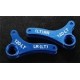 Integy Alloy Left and Right Servo Arms are anodized blue in colo