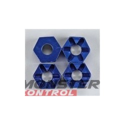 Integy Alloy Hex Wheel Hub (4) Revo Blue