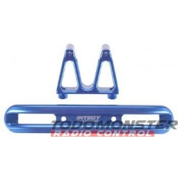 Integy EVO3 Rear Bumper w/Mount Blue Revo 3.3