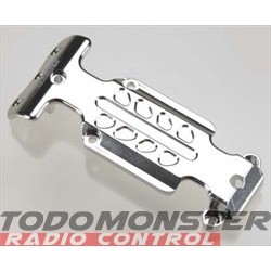 Integy EVO3 Rear Skid Plate Silver Revo 3.3