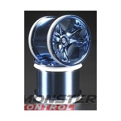 RPM Clawz Blue Chrome Wheel Rustler/Stampede Rear