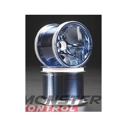 RPM Blue Chrome Rims Nitro Rustler Stampede Frnt