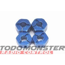 ST Racing 12mm Clamp Wheel Hex Adapter (Blue)