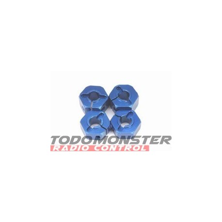 Traxxas Nuts Flanged Alum Blue Anodizd 5MM (4) T-Maxx 2.5