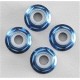 Traxxas Aluminum Flanged Locknuts Blue 4MM