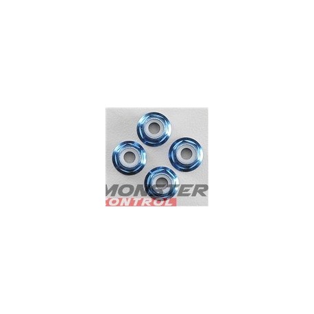 Traxxas Aluminum Flanged Locknuts Blue 4MM